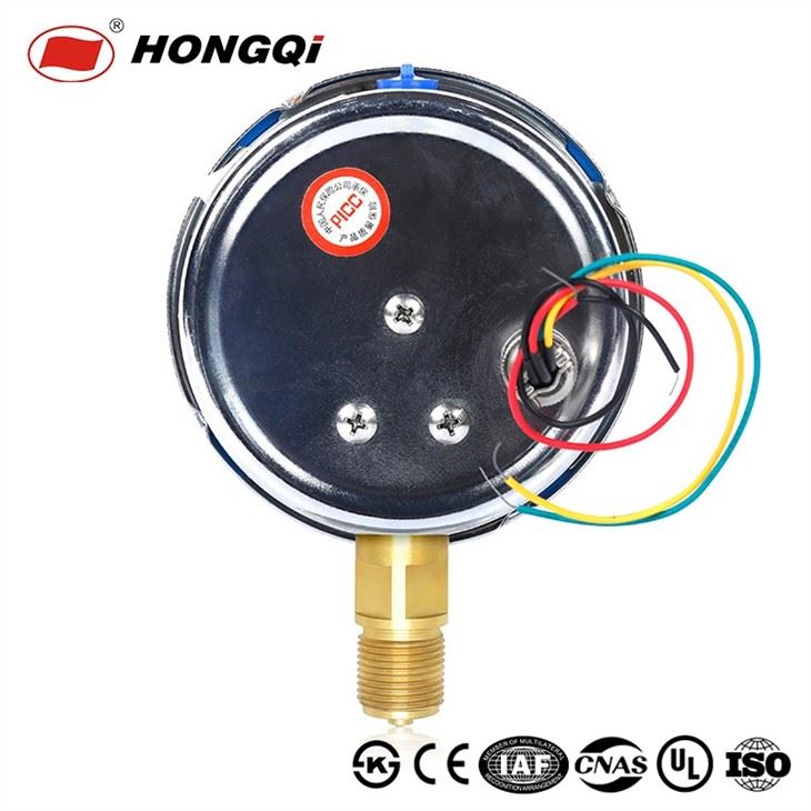 Shockproof Electrical Contact Pressure Gauge Bottom Connection