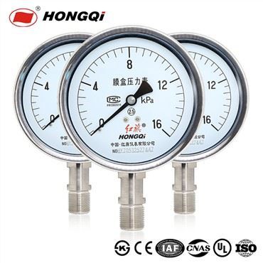 Hongqi Ye-100b Manomètre de pression de capsule inférieure en acier inoxydable complet