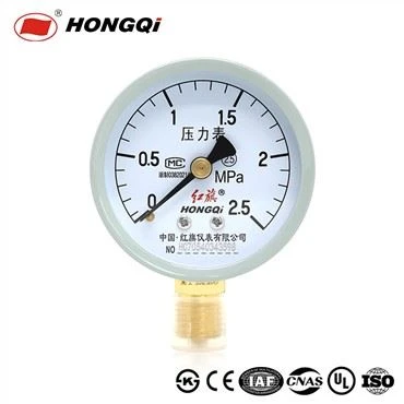 Mesure pour gaz/liquide Hongqi 60mm 2.5" manomètre conventionnel M10*1.5