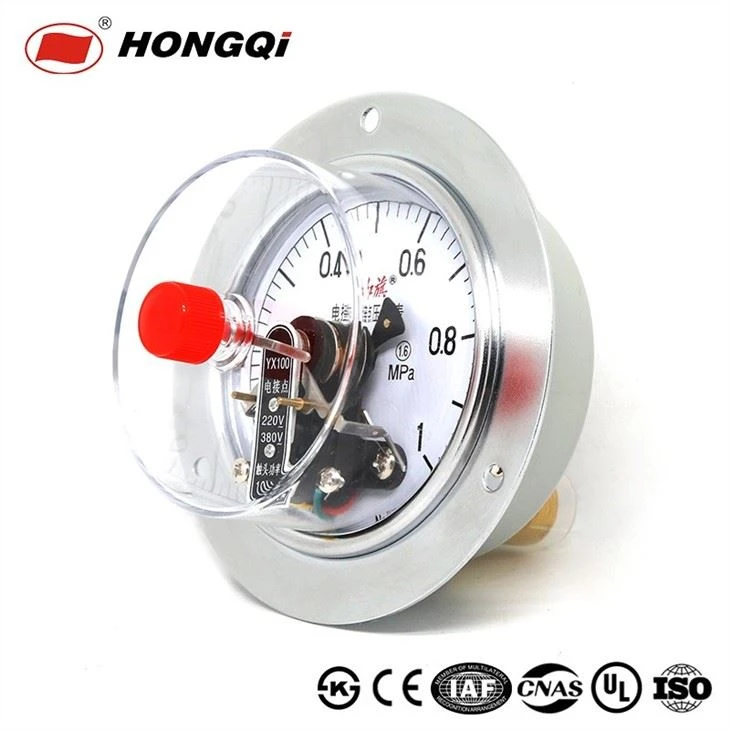 Yx-100ZT Axial Electric Contact Pressure Gauge With Flange